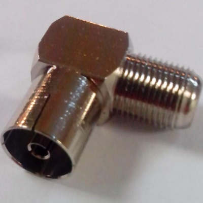 Разъем угловой APP323 ТВ-мама - F-мама