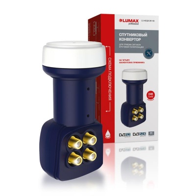Конвертер круговой поляризации Lumax LU-40QDCIR, 4 выхода Конвертер круговой поляризации Lumax LU-40QDCIR, 4 выхода